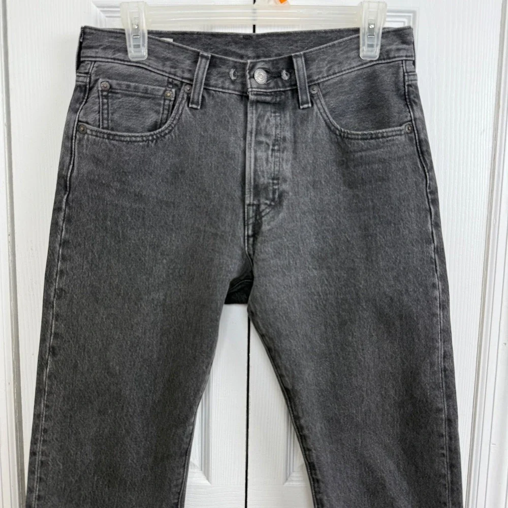 Levi Strauss‎ Mens 501 Premium Black Wash Straight Leg Jeans 29x32